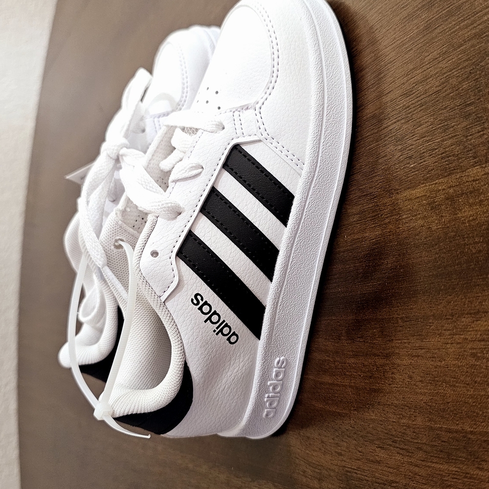 Adidas Kids White and Black Sneakers